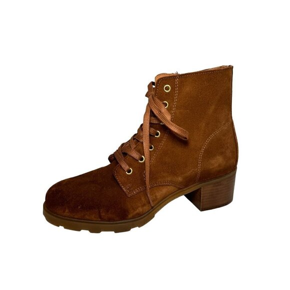 OTBT Arc Water Resistant Lace-Up Bootie Camel Suede size 8 New $169 - Picture 2 of 7
